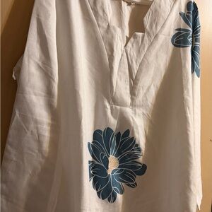 Floral Print White Blouse